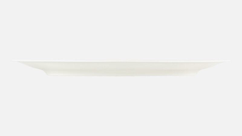 Platter oval with rim embossed