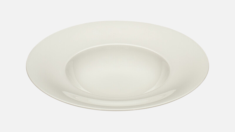 Assiette ronde creuse avec bord 24 cm