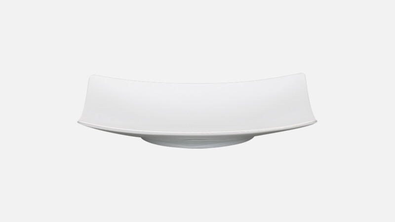 Assiette coupe carrée mi-profonde