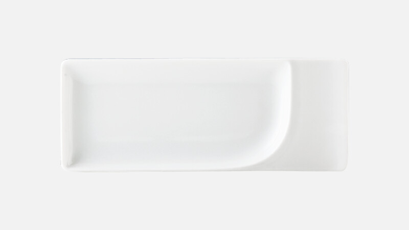 Platter rectangular with rim