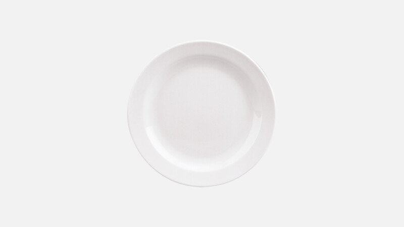Plate flat round with rim 15.5 cm