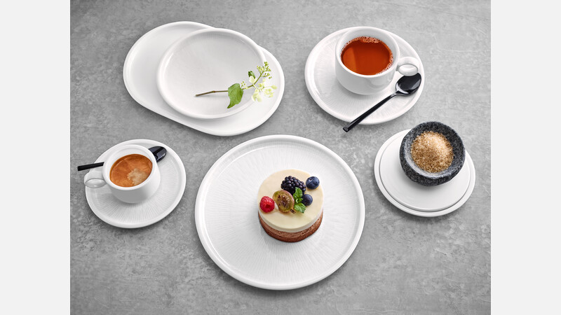 Plate flat coupe structure 21.0 cm