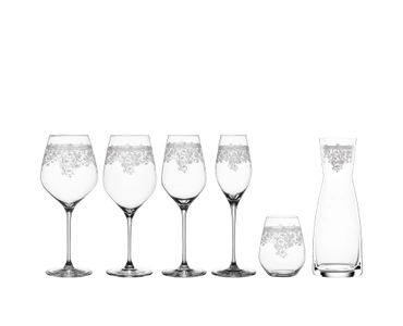 Arabesque Burgundy Glass