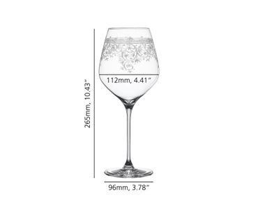 Arabesque Burgundy Glass