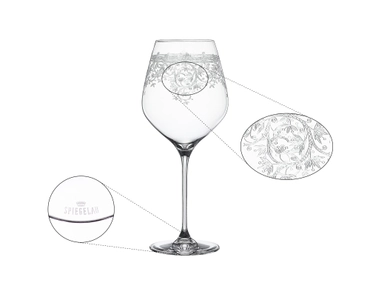 Arabesque Burgundy Glass