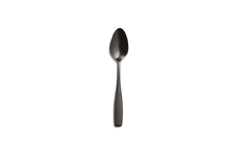 Fleur De Lys Vintage Black Dessert Spoon