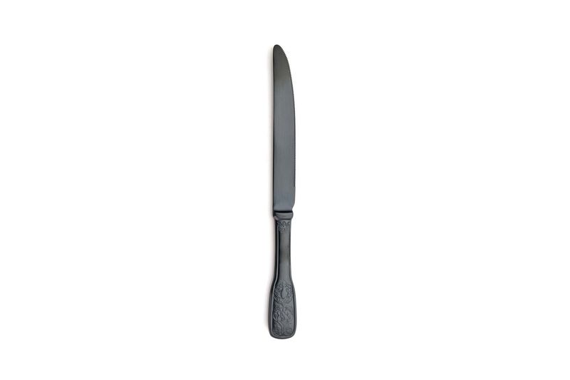 Versailles Satin Black Dessert Knife