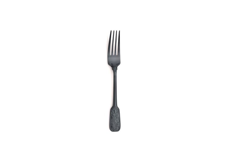 Versailles Satin Black Dessert Fork