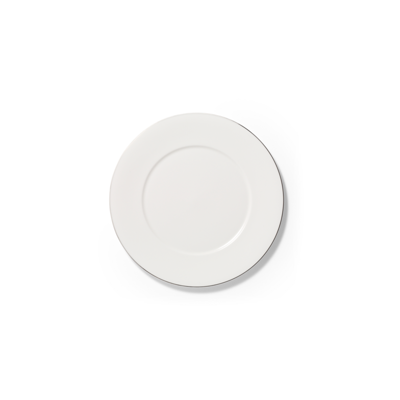 Assiette à pain avec bord en platine (17cm)