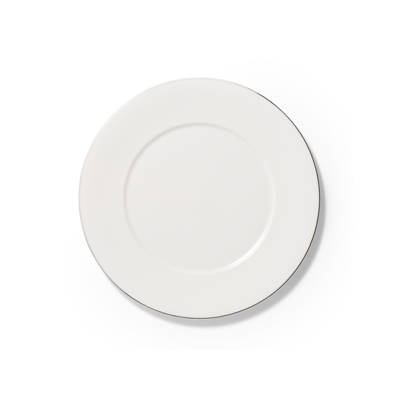 Assiette à dessert avec bord en platine (24cm)