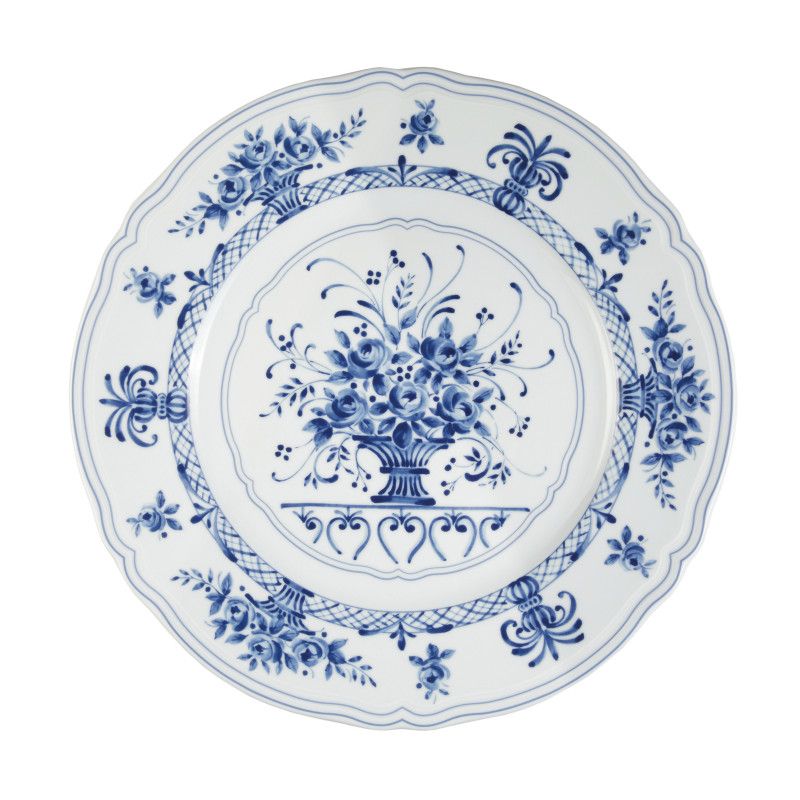 Anthiros Weiß und Blau Design Ladeteller Ø cm 32