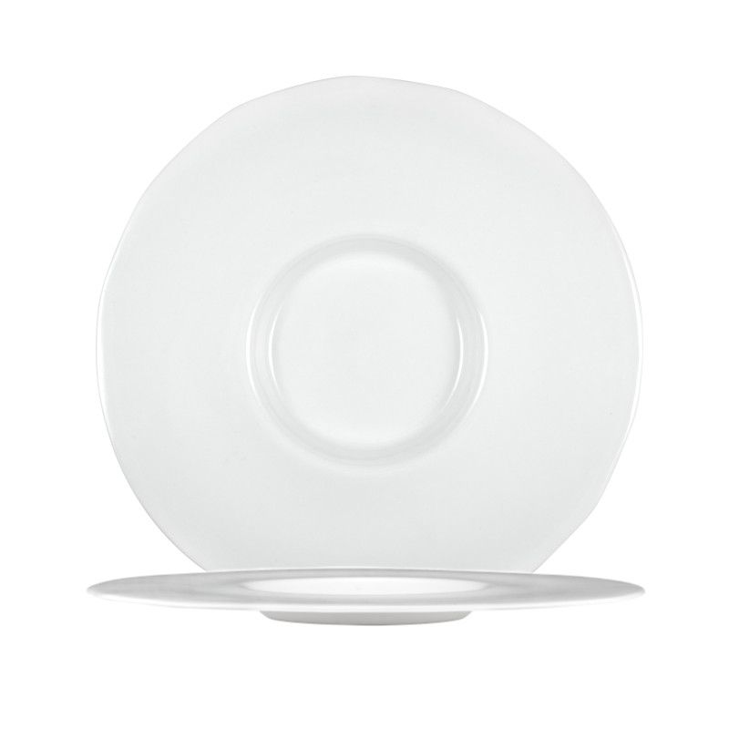 Assiette Gourmande Aphros Blanc Brillant et Mat Ø cm 31