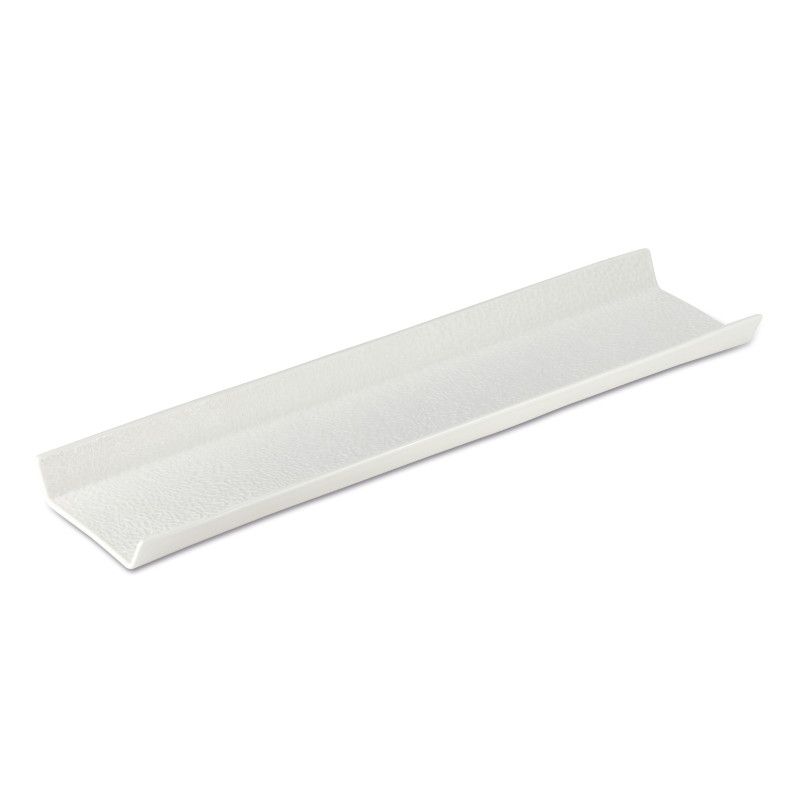 Plateau Gourmet Rectangulaire Étroit Blanc Brillant et Mat Aphros