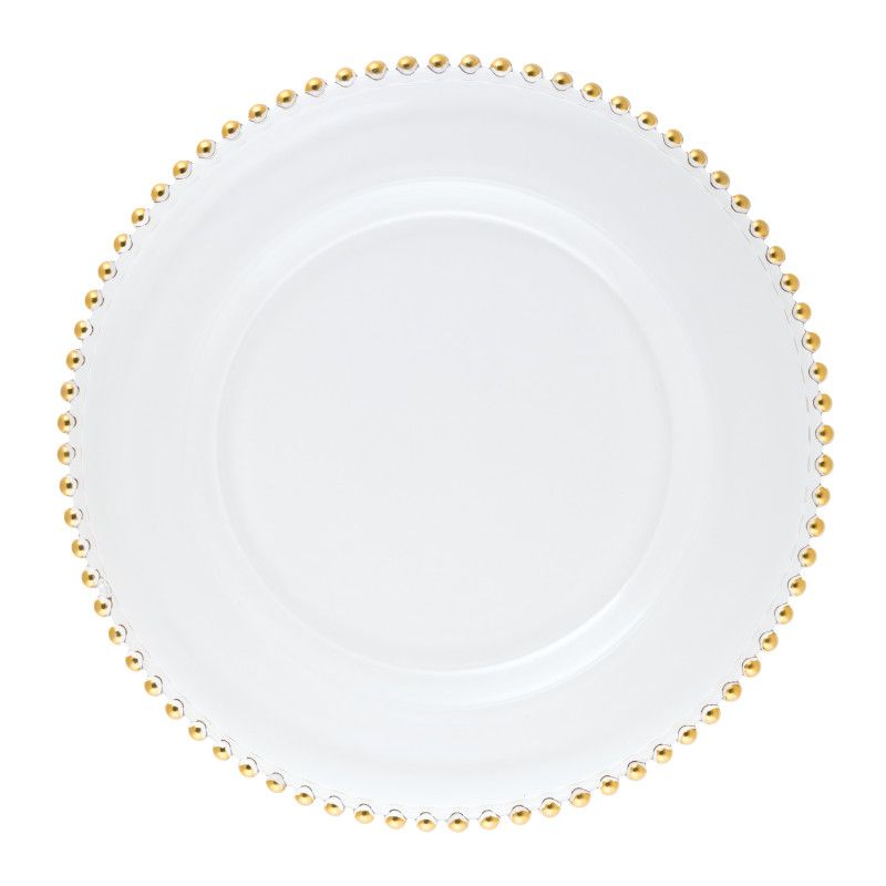 Helios Gold Beaded Bread Plate Ø cm 15.5