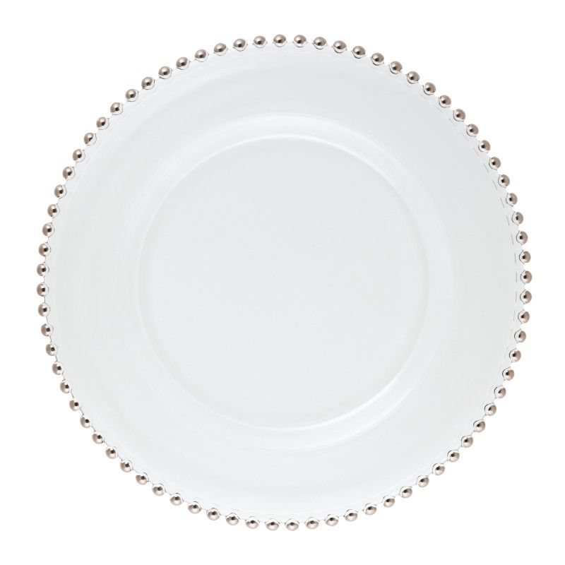 Helios Platinum Beaded Charger Plate Ø 34 cm