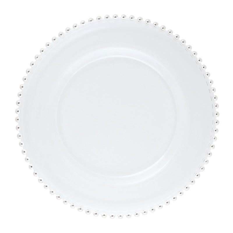 Helios Transparent Beaded Charger Plate Ø cm 34