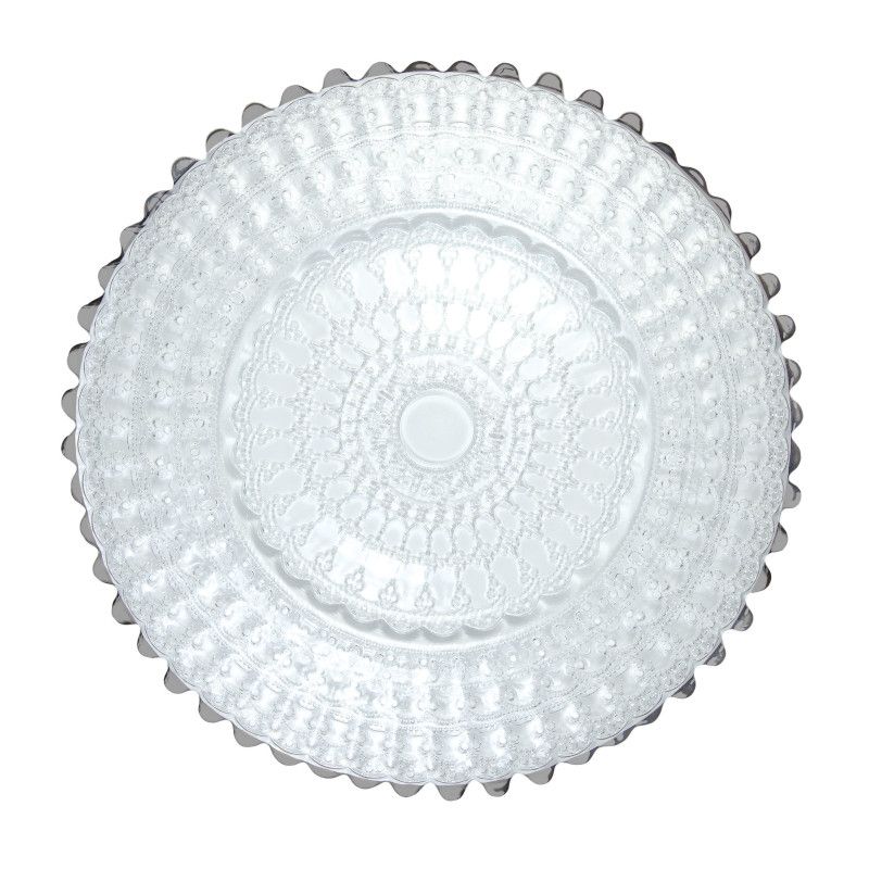 Helios Barocco Design Charger Plate with Platinum Rim Ø cm 33.5