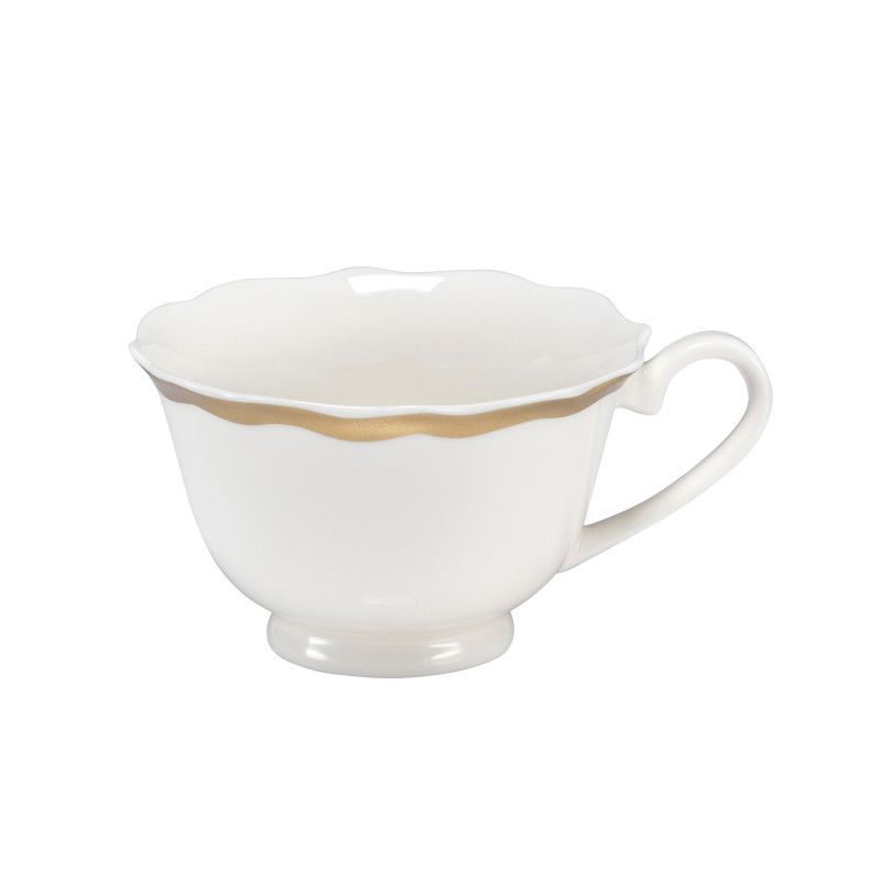 Ionica Ivory Tea Cup with Gold Rims cl 20