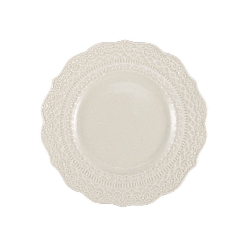 Assiette à Pain Skalistos Ivoire Ø 15 cm h 2 cm