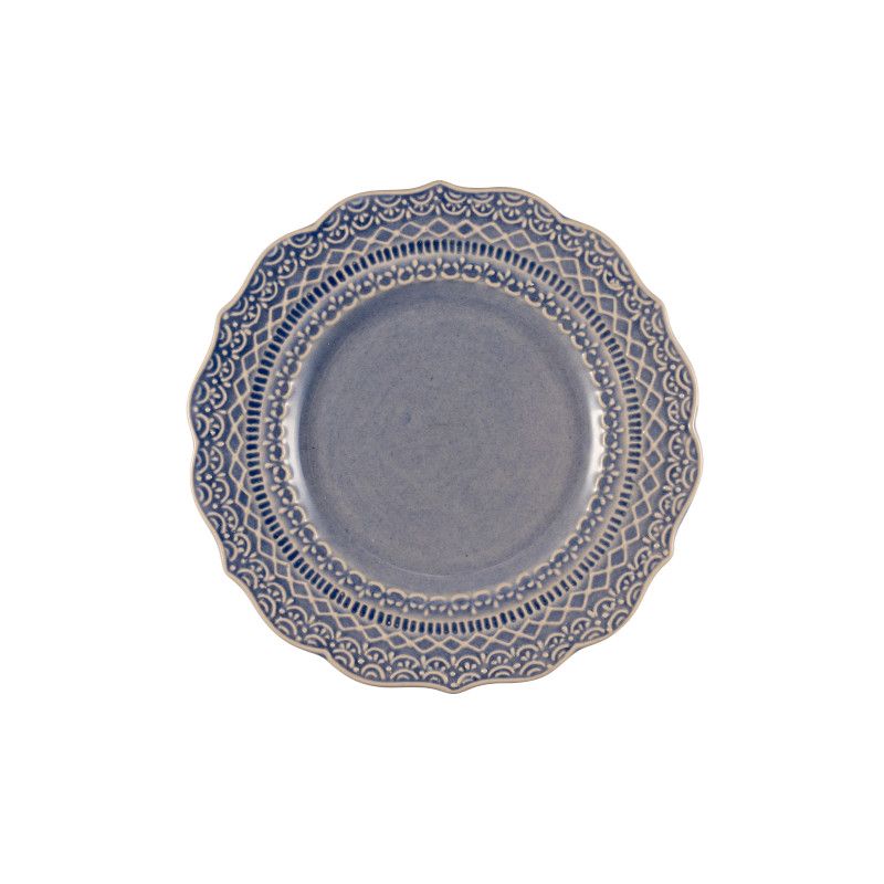 Assiette à Pain Skalistos Bleu Denim Ø 15 cm h 2 cm