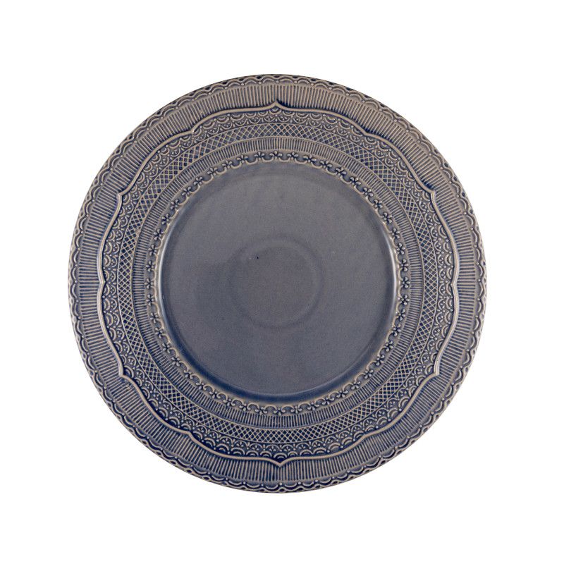 Assiette de Présentation Skalistos Bleu Denim Ø 33 cm h 3 cm