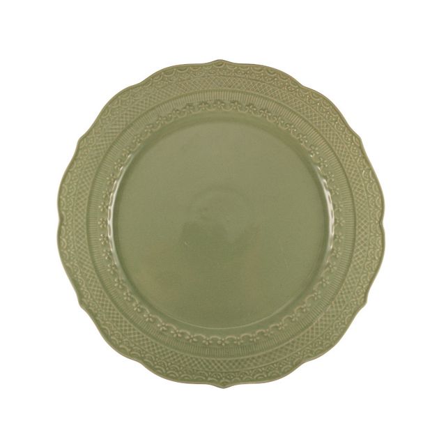Skalistos Dinerbord Saliegroen Reliëf Ø 28 cm h 2 cm