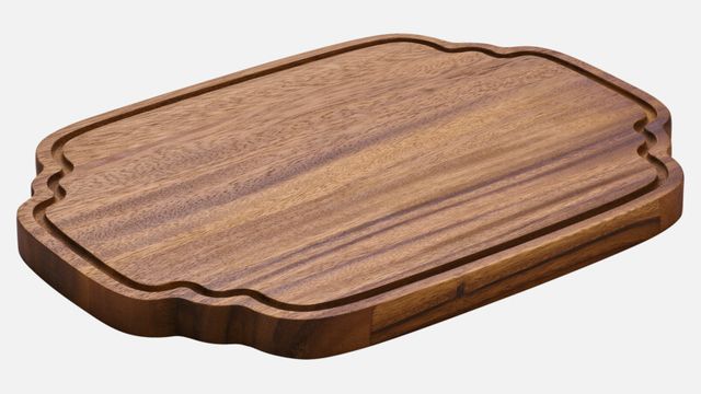 Serveerplank met groeven