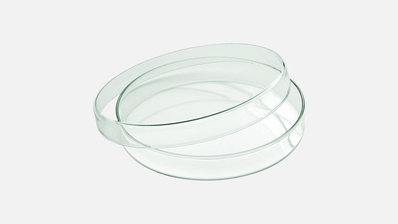 Flache Glasschale mit Deckel 8 cm