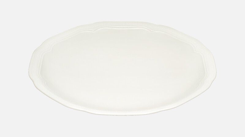 Flacher runder Coupeteller mit Relief 23 cm