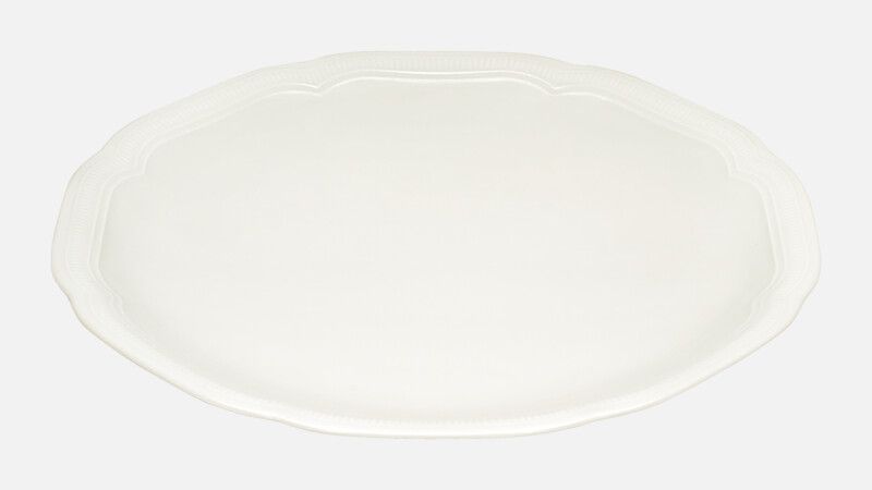 Flacher runder Coupeteller mit Relief 29 cm