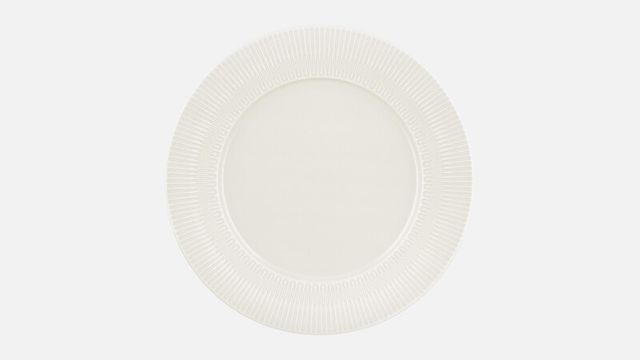 Plat rond bord met rand in reliëf 28,1 cm